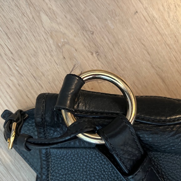 AUTH Prada Vitello Daino Hobo bag in black, MEDIUM - Picture 11 of 14